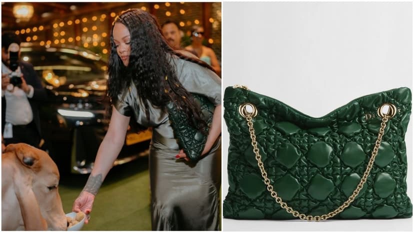 Rihanna's Dior Bag Sparks Cow Feeding Controversy