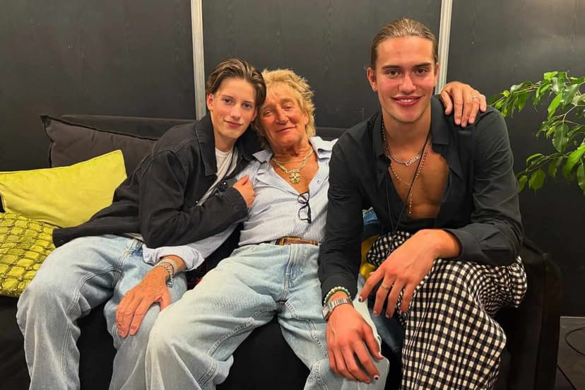 Rod Stewart's Sons Unite Backstage