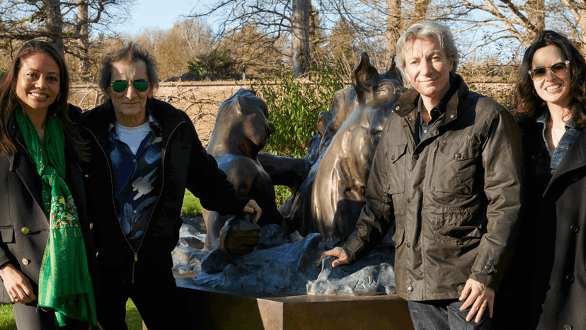 Ronnie Wood's Mammoth Bronze Sculpture Finds Safari Home