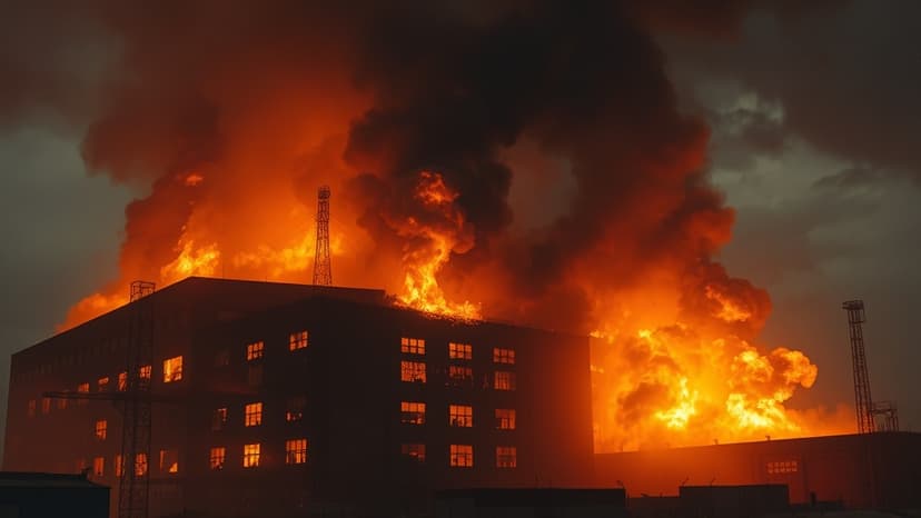 Roydon Industrial Blaze Rages: Smoke Blankets Area