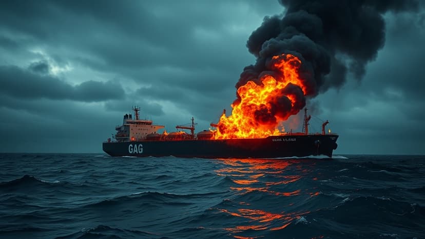 Crew Rescued After Fire Erupts on Sanctioned Gas Tanker