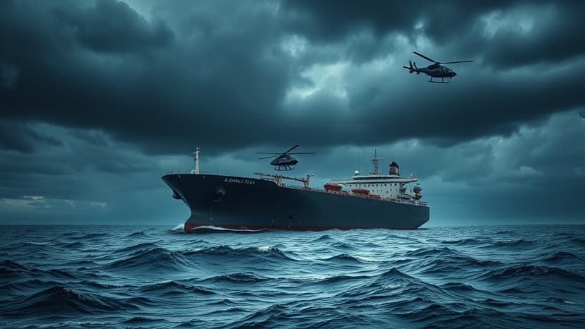 French Helicopters Aid Seizure of Russian Shadow Fleet Tanker