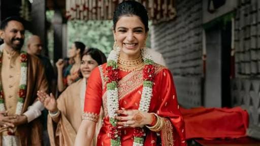 Samantha's Regal Banarasi Wedding Sari Unveiled