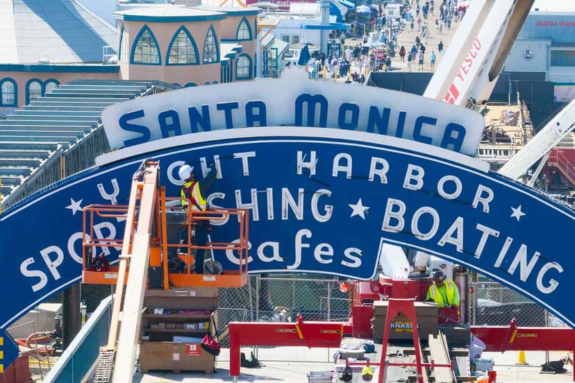 Iconic Pier Sign Down for Historic Makeover