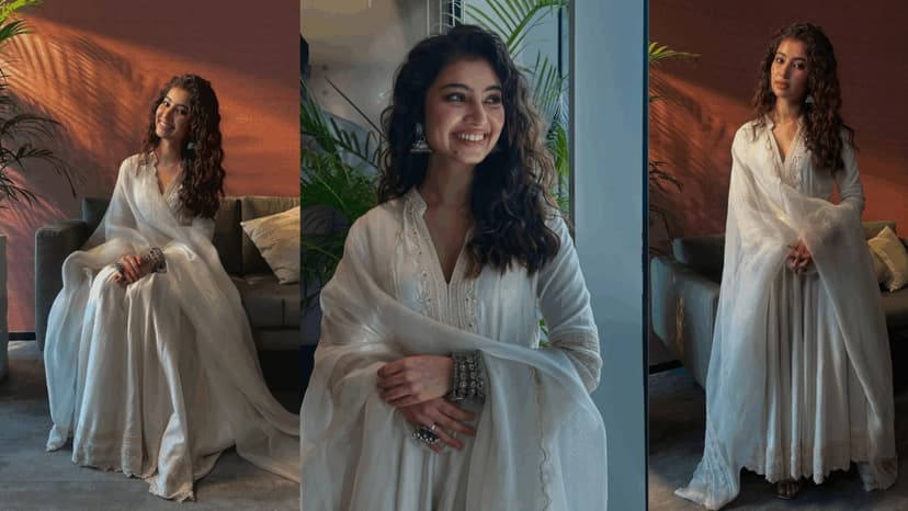 Sara Arjun's ₹52,000 Chanderi Silk Anarkali Stuns
