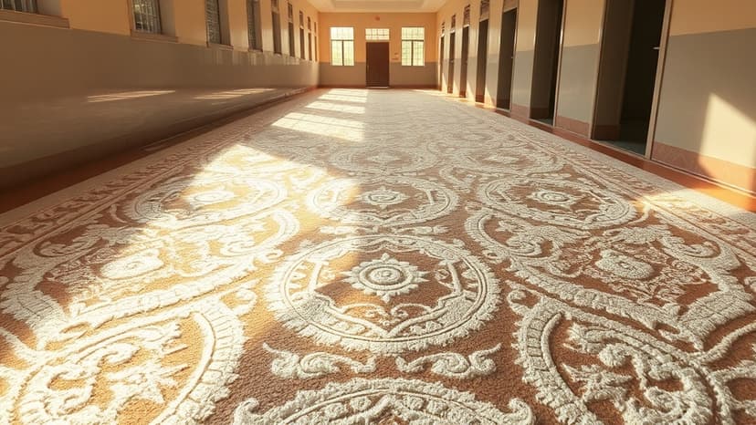 Students Honor Icons with Giant Rice Paste Alpana