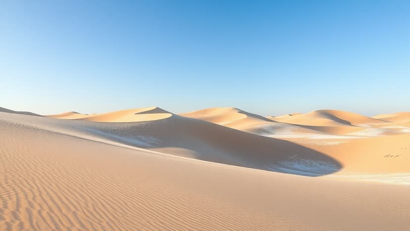 Saudi Arabia's Desert Blooms White: Rare Snowfall Amazes Tourists