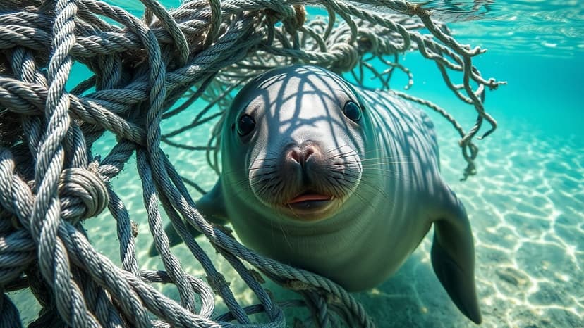 Seal Rescued From Record Fishing Net
