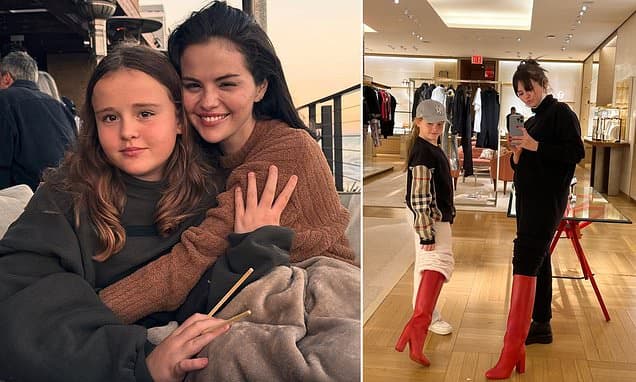 Selena's Sisterly Style: Matching Boots Steal Show
