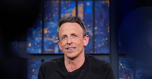 Meyers Roasts CBS & Trump Ties on Upfronts Stage