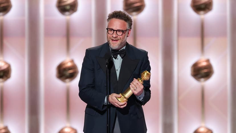 Seth Rogen wins Globe, fulfills satire prediction
