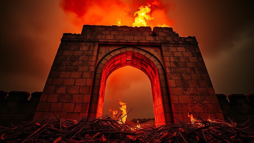 Dry Leaves Spark Blaze at Ancient Shaniwarwada Fort