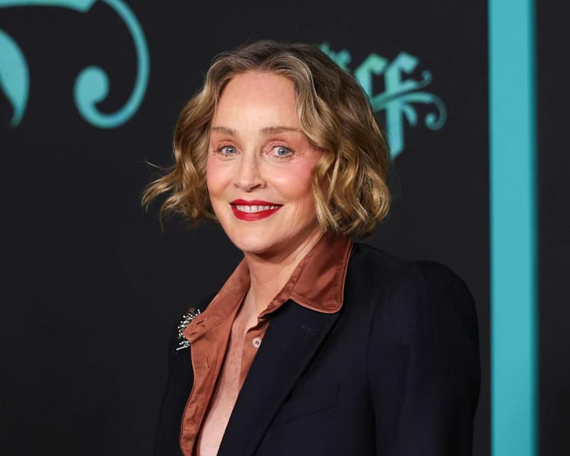 Sharon Stone's Rare Family Poolside Snapshot