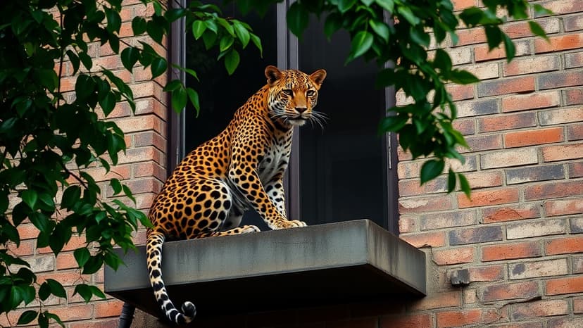 Leopard Scales Building in Shimla Panic
