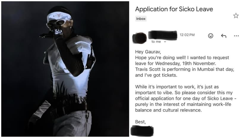 Employee's 'Sicko Leave' Request for Travis Scott Stuns Boss