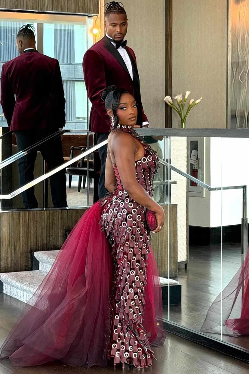 Simone Biles & Owens Attend Swift-Kelce Wedding