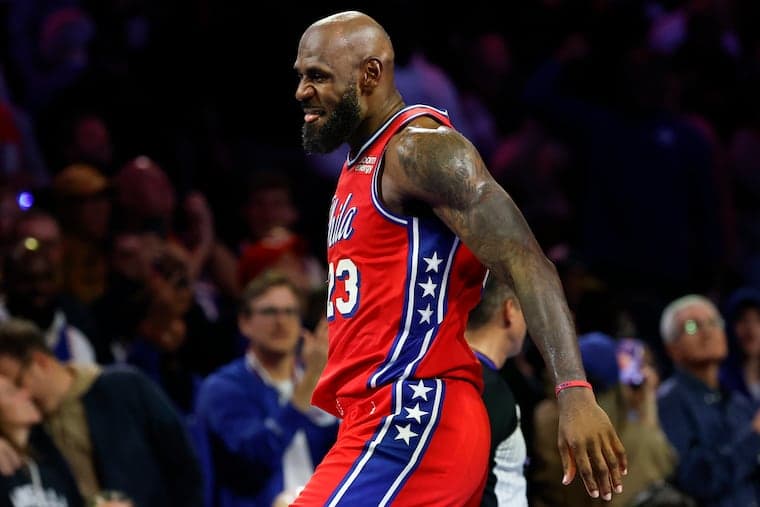 James Leads Sixers Past Knicks in Clutch Win