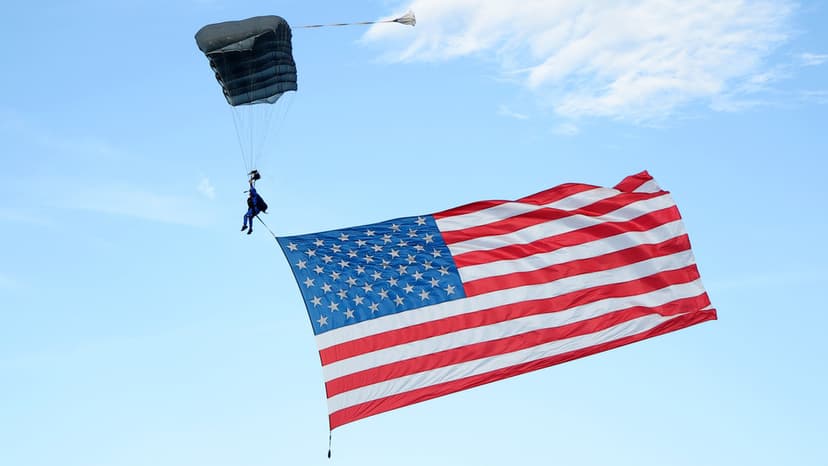 Skydiver Flags Rodeo Tent in Independence Day Mishap