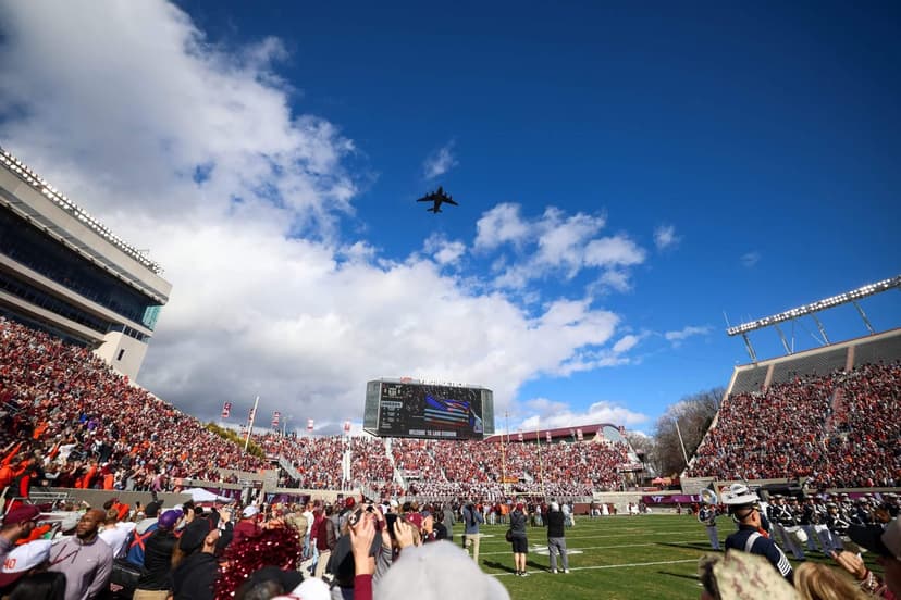 Skydiver's Scary Landing Delays Virginia Tech Game