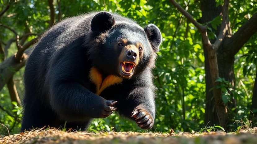 Sloth Bear Shocks Tiger: Rare Jungle Encounter Caught on Camera