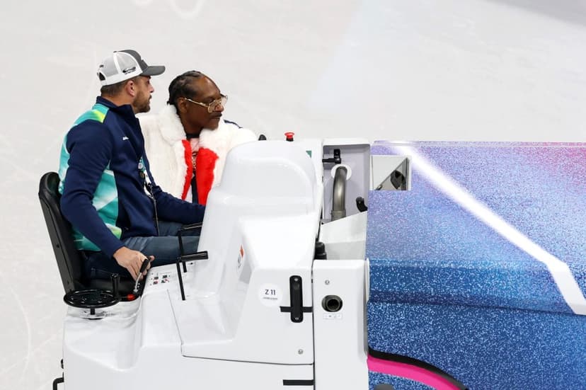 Snoop Dogg Rides Zamboni at Winter Olympics