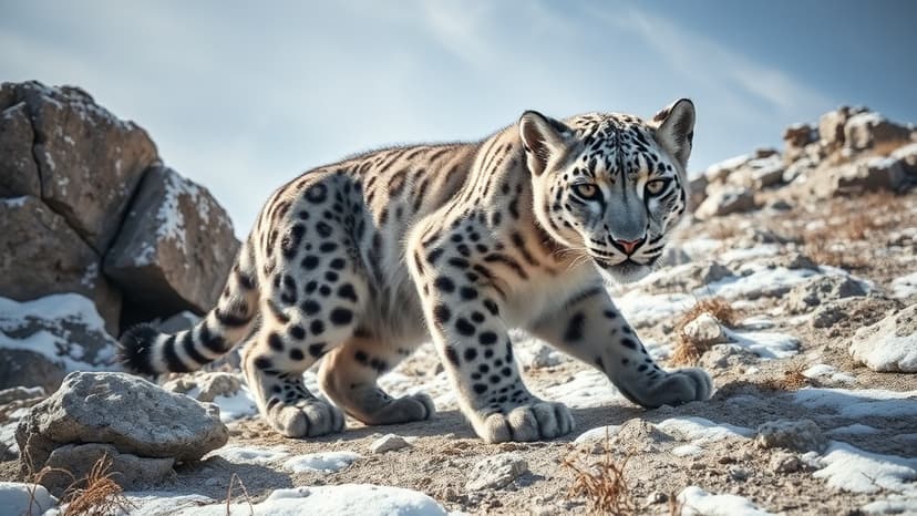 Snow Leopard Captured After Sheep Slaughter in Xinjiang