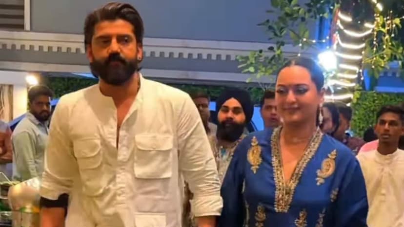 Sonakshi Sinha & Zaheer Iqbal Visit Ganpati Pandal Amid Injury