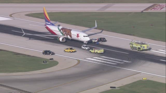 Southwest Flight Towed After Landing Gear Issue