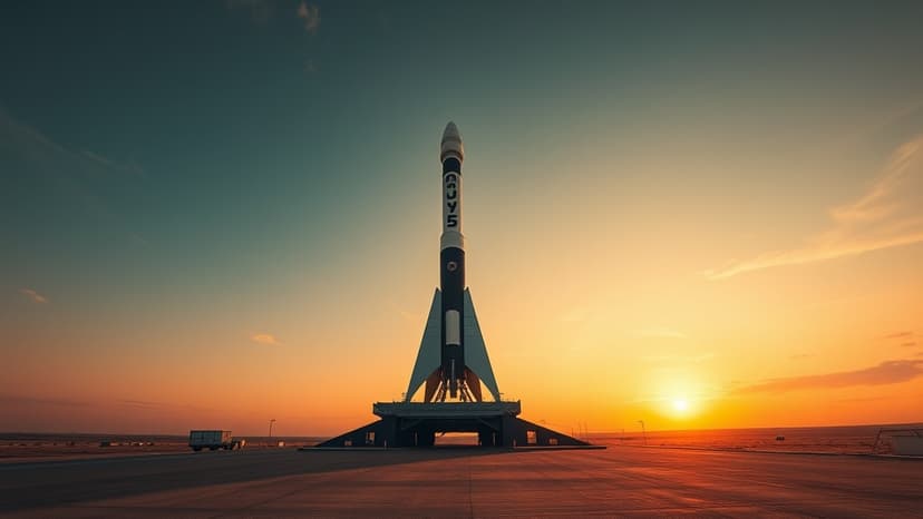 Soyuz-5 Rocket Vertical at Baikonur, Launch Imminent