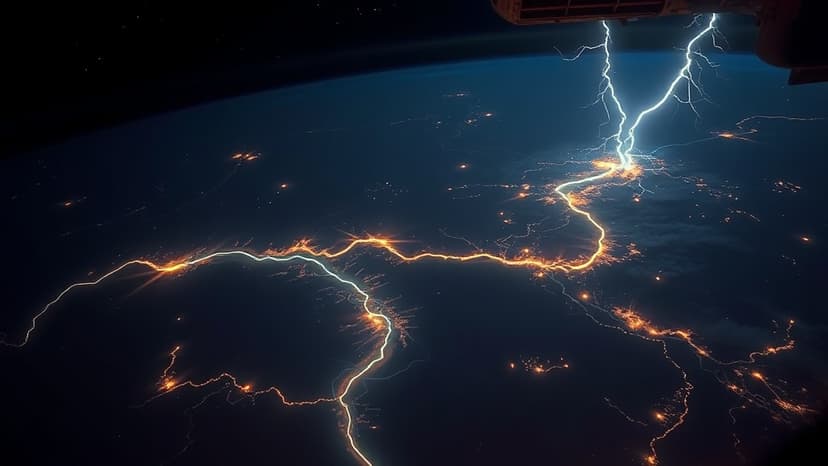 Space Lightning: Earth's Nighttime Light Show from Orbit