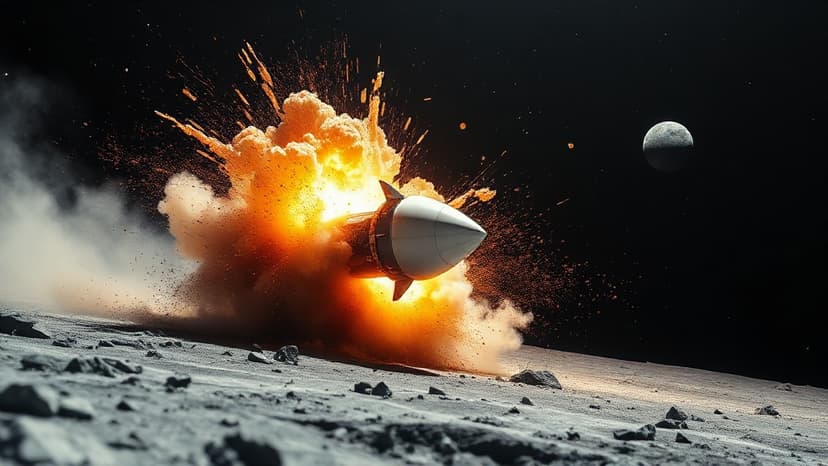 SpaceX Rocket Debris Creates Moon Dust Cloud
