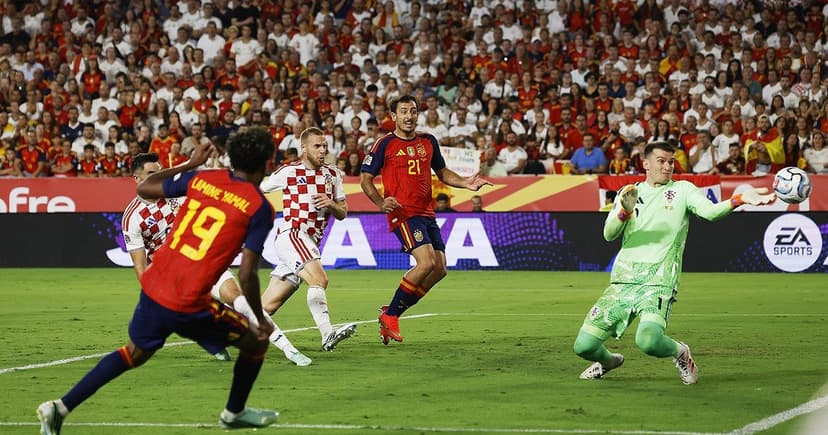 Yamal Stars as Spain Dominates Croatia 4-1