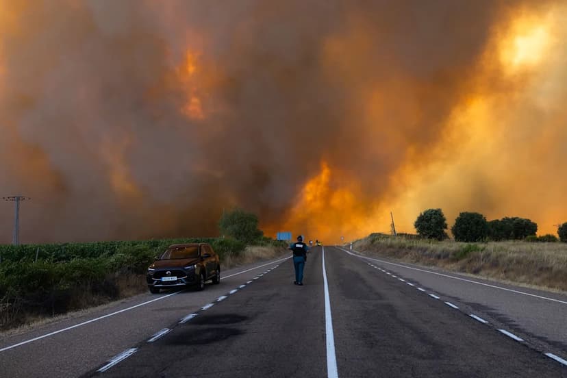 Spain Battles New Wildfires Amidst Heatwave