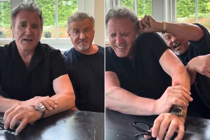 Stallone Brothers' Prank: A Wet Willy at 80!