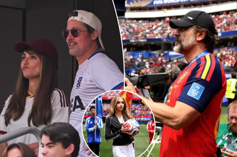 Hollywood Royalty Cheers Spain vs. Belgium Clash