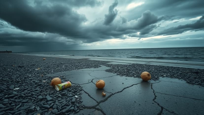 Storm Goretti Washes Container Debris Ashore