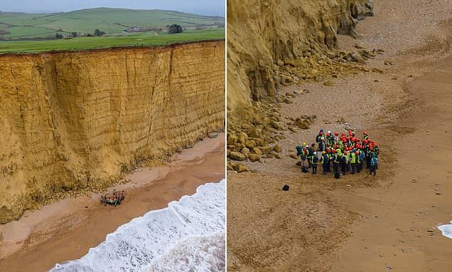 Students Risk Rock Falls on Dorset Coast