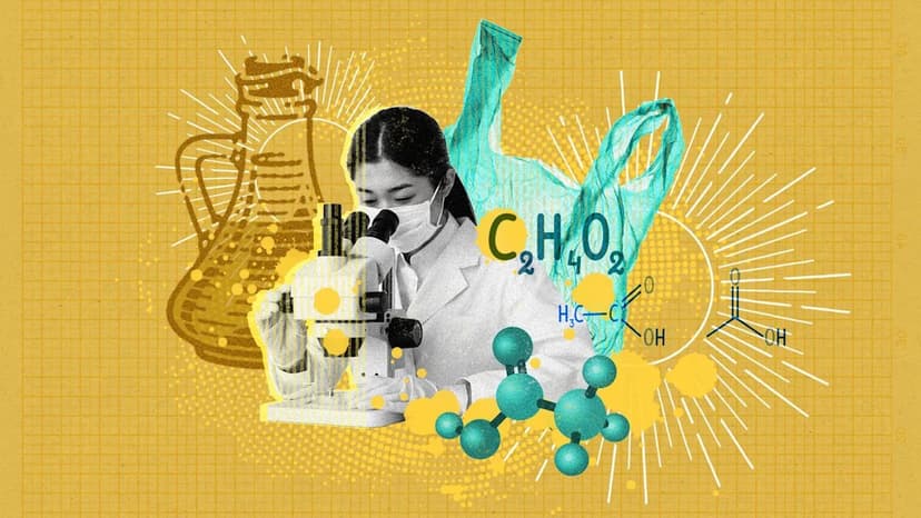 Sunlight Transforms Plastic Waste into Vinegar Component