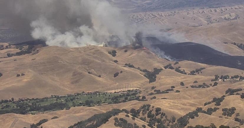 Sunol Brush Fire Rages South of Pleasanton