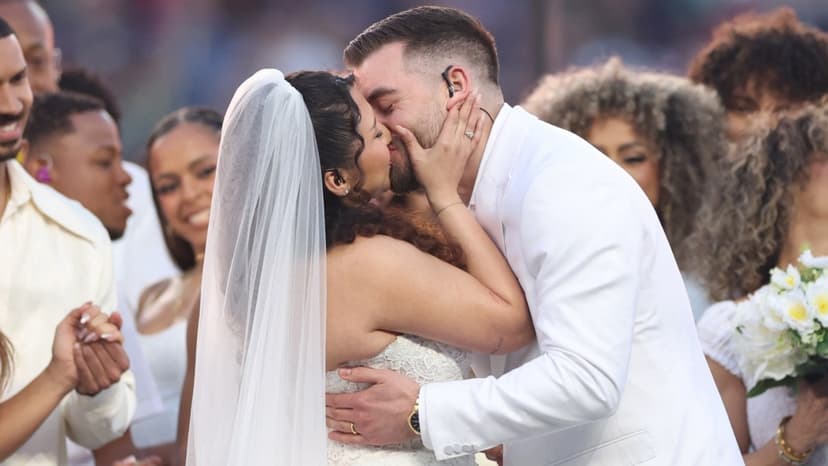 Couple's Surprise Super Bowl Wedding During Bad Bunny's Set