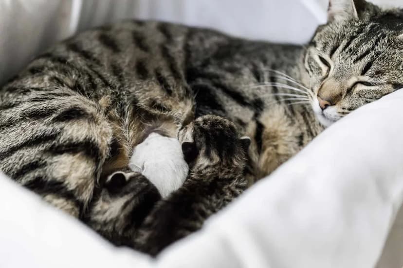 Rescue Cat's 'No' to Spay Leads to Surprise Kittens