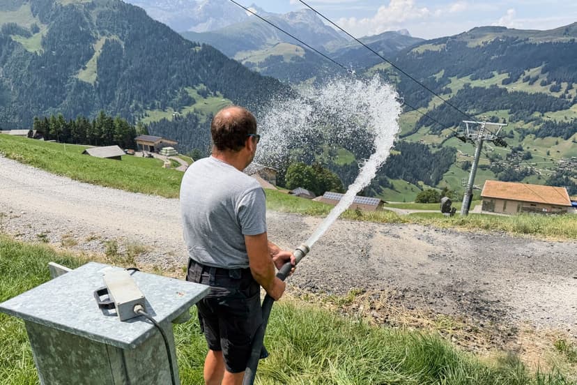 Swiss Ski Resorts Fight Fires With Snow Guns