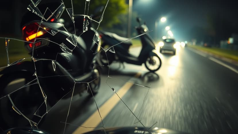 Teacher's dashcam catches shocking moped crash