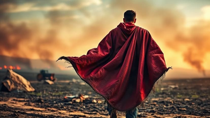 Superman Fights Borneo Wildfires in Cape