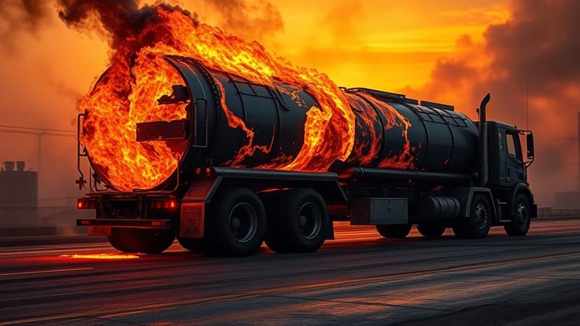 Pollution Alert After Telford Fuel Tanker Fire