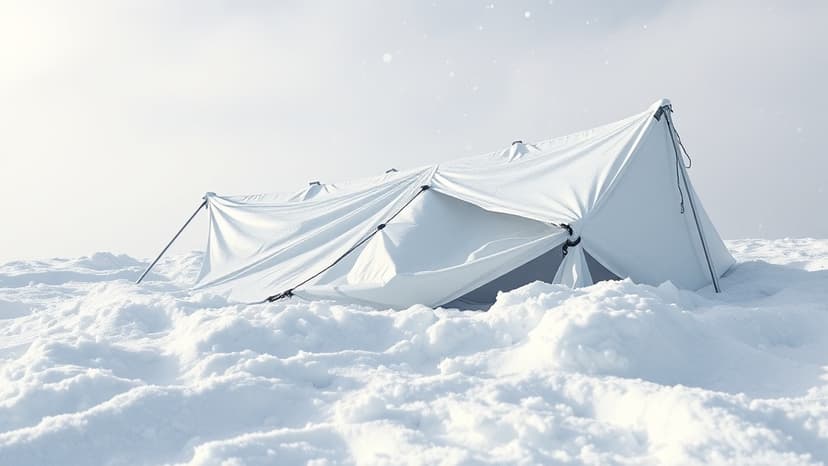Snow Traps Residents Under Collapsed Tent