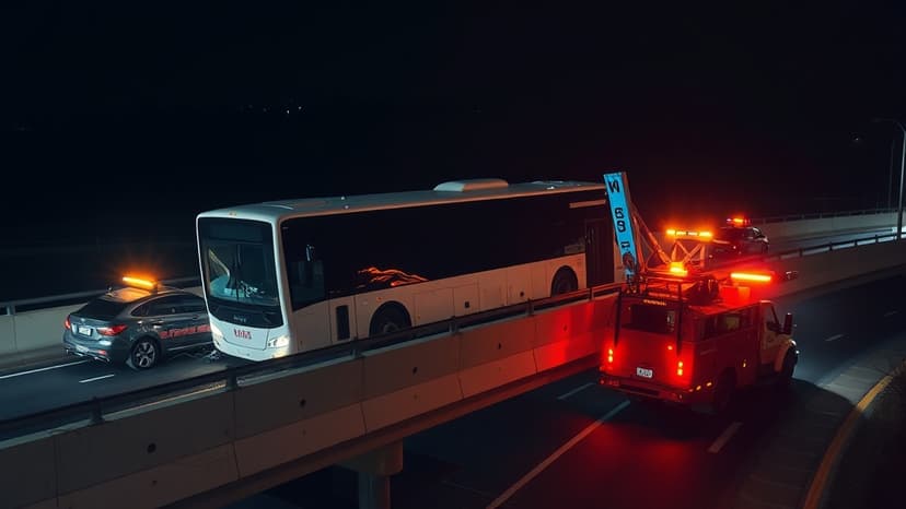 Jaws of Life Used After Texas Bus Crashes Off Overpass