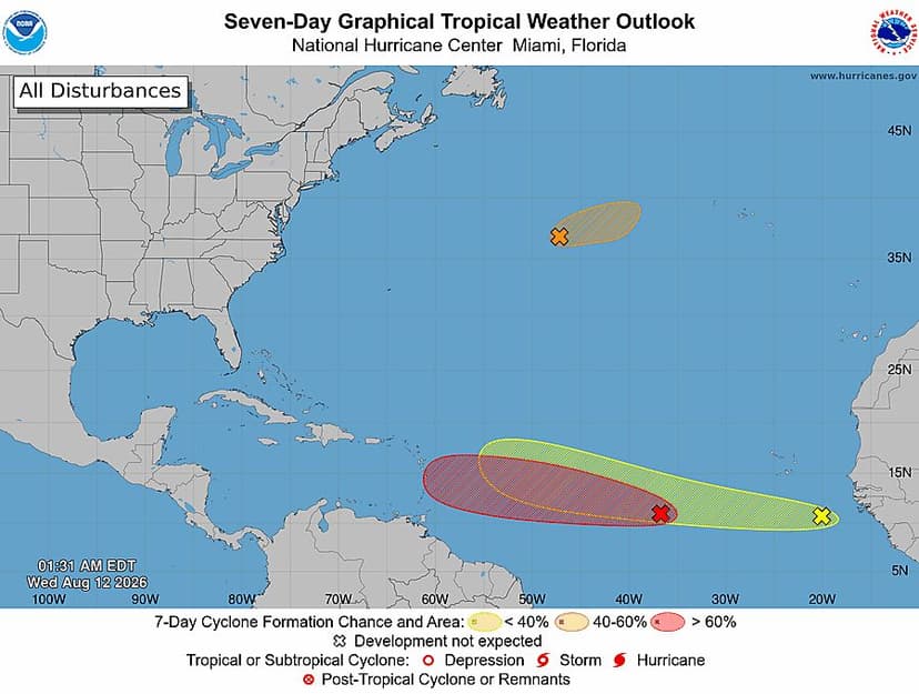 Texas Flooded as Edouard Weakens, Tropics Quiet