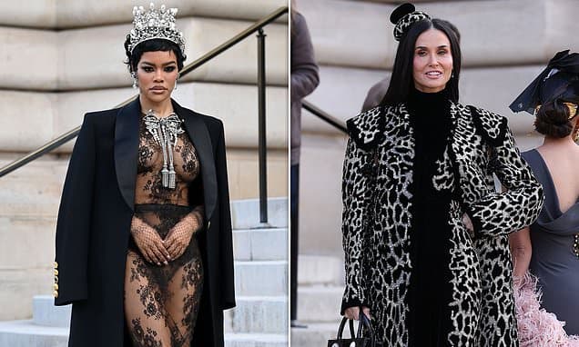 Teyana Taylor Dazzles in Sheer Lace at Schiaparelli Show