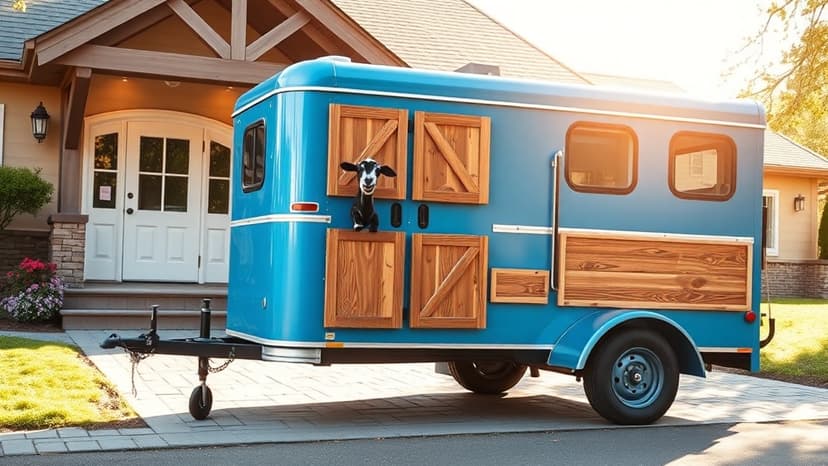 Goats Get Their Own Luxury Trailer for Therapy Visits